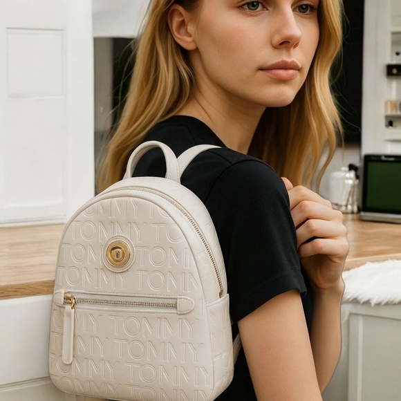 Tommy Hilfiger Women's White Backpack - Picture 3 of 11